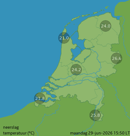 Radar za oborine Waldijk - Uitgeest - Noord-Holland - Nederland