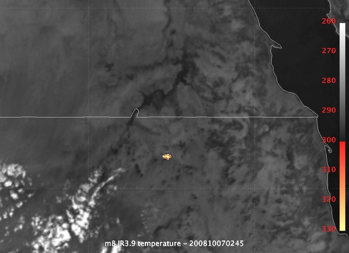 Asteroïde 2008 TC3 vastgelegd door Meteosat-8