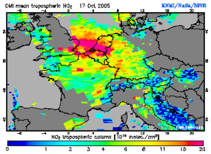 Troposferische NO2 (17-10-05)