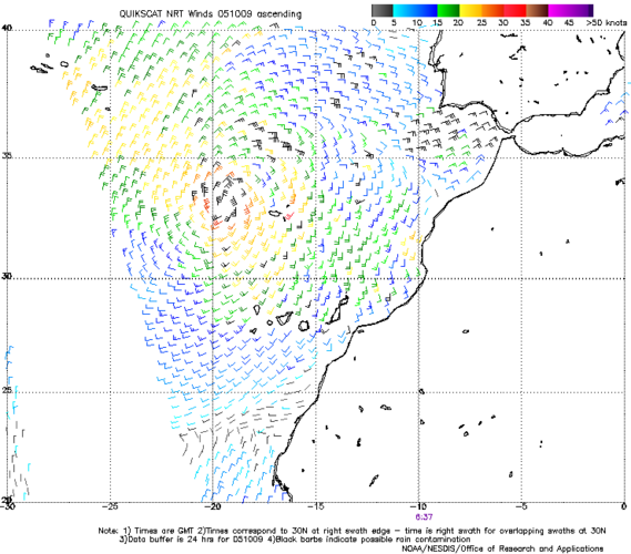 Animatie van satelietbeelden van Meteosat