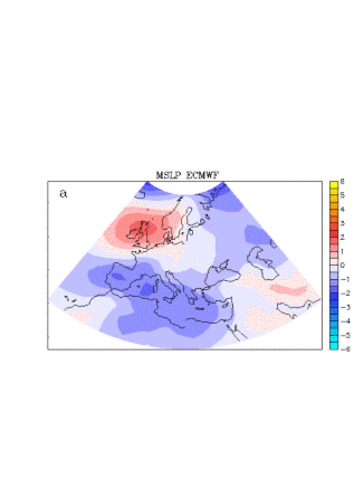 Eind deze eeuw: door de grotere hitte ontstaat boven een Zuid-Europa een lagedrukgebied dat in West- en Midden Europa leidt tot een sterkere oostenwind