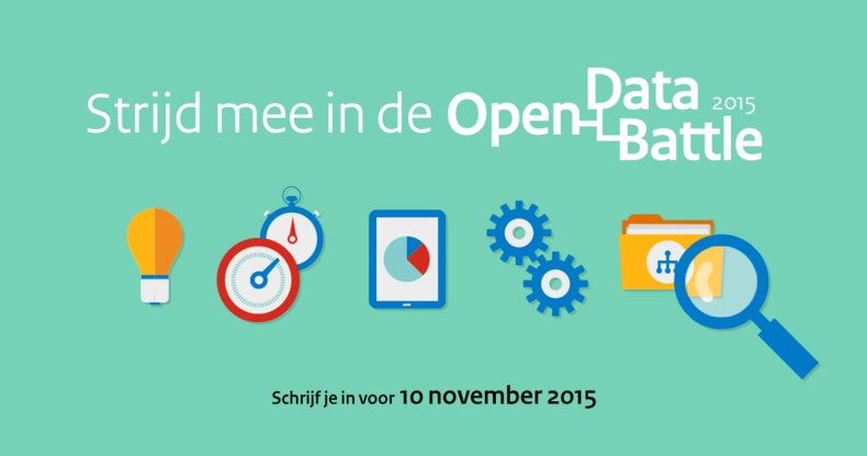 Doe mee met Open Data Battle en bedenk een unieke app, schrijf je in voor 10 november 2015.