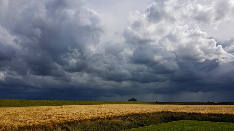 Er waren veel lokale buien in juli. Foto: Jannes Wiersema