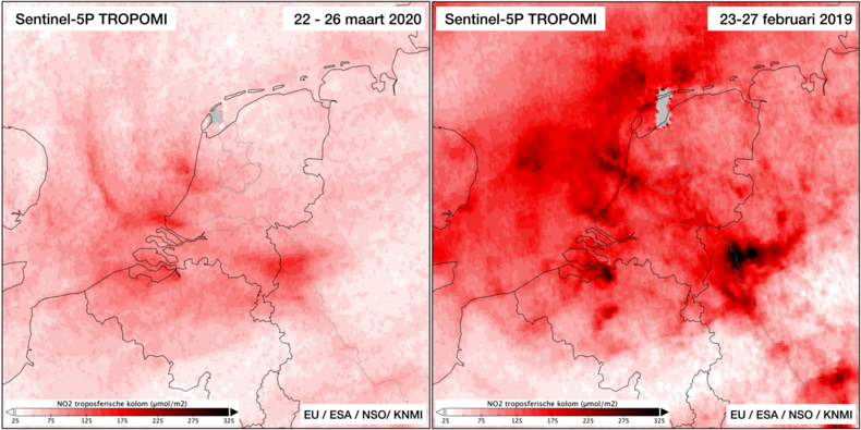 Kaartje waarin tropomi-metingen zichtbaar worden gemaakt 