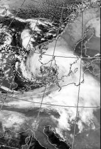 Satellietopname stormdepressie 3 december (DMI)