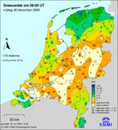 Sneeuwhoogte vrijdag 30 december 2005
