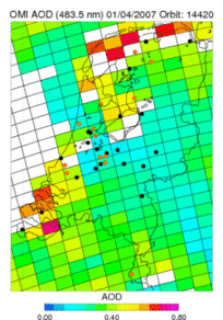 Kaart met meetlokaties Globe**