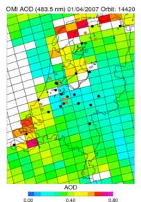 Kaart met meetlokaties Globe**