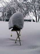 Sneeuw Beieren vogelhuisje