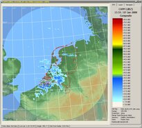 Vernieuwde KNMI-radarbeeld 7 februari 2007