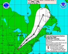 Route die Katrina aflegde