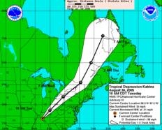 Route die Katrina aflegde