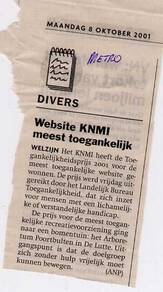 Metro heeft direct melding gemaakt van de KNMI-prijs