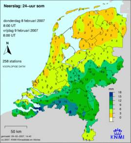 Hoeveelheid neerslag op de sneeuwdag
