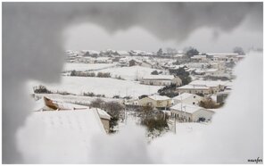 Sneeuw in Cadaval, ca 40 km van Lissabon (foto: Ricardo Silva)