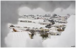 Sneeuw in Cadaval, ca 40 km van Lissabon (foto: Ricardo Silva)
