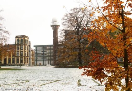 De donkerste dag ooit in De Bilt bracht wel wat sneeuw (foto: Jacob Kuiper, KNMI)
