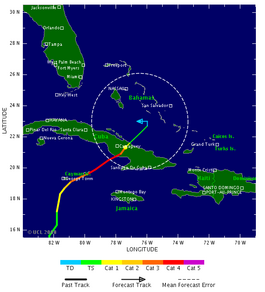 Hurricane Paloma trekt over midden Cuba