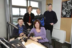 In de studio van Vroege Vogels