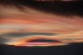 Parelmoerwolken boven Noorwegen op 21 januari 2008 (Foto: Elling Knudsen, Bærum)
