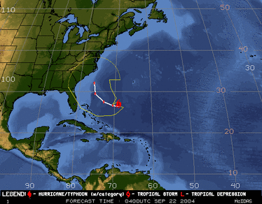 Verwachting hurricane Jeanne (laatste update 22 sep)