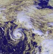 Tropische storm Grace bij Britse Eilanden