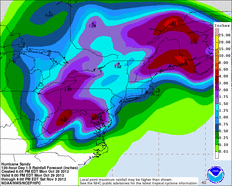 Vijfdaagse neerslagverwachting voor het noordoosten van de VS. (Bron: NOAA)
