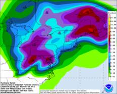 Vijfdaagse neerslagverwachting voor het noordoosten van de VS. (Bron: NOAA)