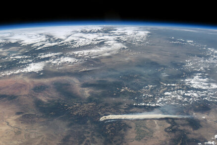 Bosbranden in Colorado op 19 juni 2013 vanuit ISS (Bron NASA)