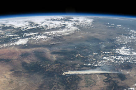 Bosbranden in Colorado op 19 juni 2013 vanuit ISS (Bron NASA)