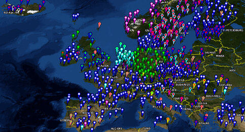 De nationale netwerken die kunnen bijdragen aan ALC, bevatten in totaal bijna 700 meetlocaties in Europa met een LIDAR wolkenhoogtemeter.