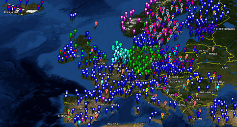 De nationale netwerken die kunnen bijdragen aan ALC, bevatten in totaal bijna 700 meetlocaties in Europa met een LIDAR wolkenhoogtemeter.