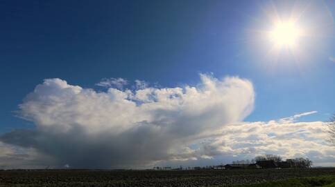 April kenmerkte zich door een afwisseling van zon en buien. Foto: Jannes Wiersema