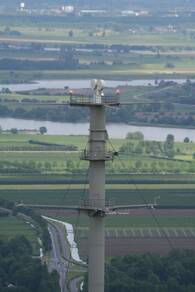 Windmeting op de KNMI-meetmast Cabauw. Voor de nieuwe zeewindstudie zijn modelberekeningen vergeleken met waarnemingen van de 213 m meteorologische meetmast in Cabauw ©KNMI