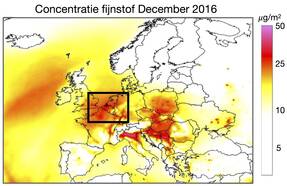 Fijnstof concentratie december 2016