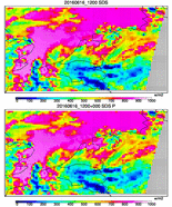 Animatie van gemeten en berekende zonnestraling