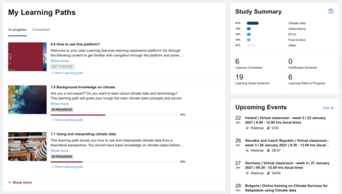Voorbeeld van een pagina uit het Klimaatleerportaal.