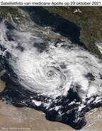 Satellietfoto van medicane Apollo