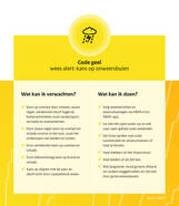 Afbeelding met impact en handelingsadviezen bij code geel vanwege de kans op onweersbuien