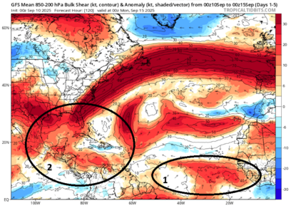 Kaartje van de Atlantische oceaan