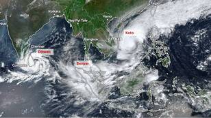Satellietbeeld van donderdag 27 november