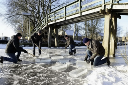 IJstransplantatie langs de route van de Elfstedentocht