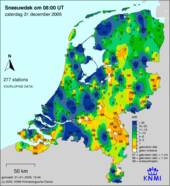 Sneeuwhoogte zaterdag 31 december '05