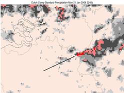 KNMI radarbeeld windhoos Grote Brogel