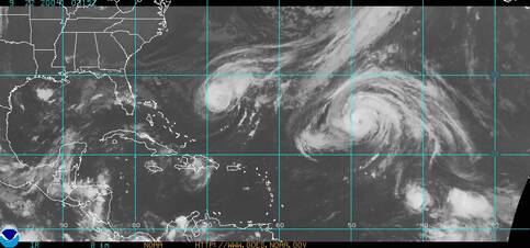 Satellietfoto Jeanne en Karl, woensdag 22 september