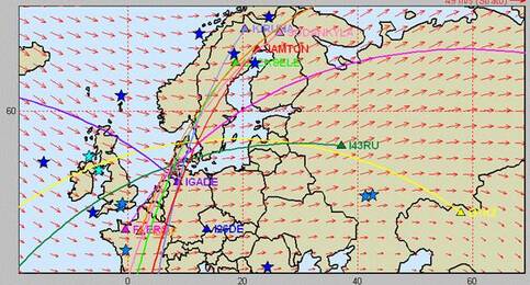 De verste locatie waar infragluid is gemeten is in Kazakhstan (3360 km) (Bron: CEA, Frankrijk)