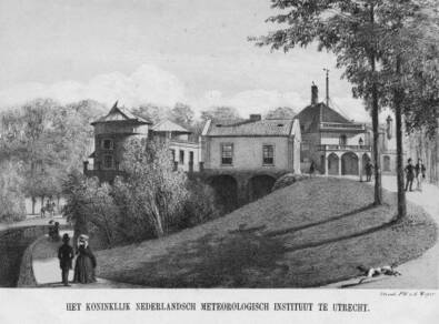 Het KNMI begon in 1854 op de Sonnenborgh in Utrecht (Bron: KNMI)   