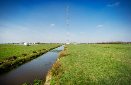 De KNMI-meetmast in Cabauw. ©KNMI