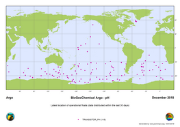Kaart van Argo boeien die ook het zuurgraad (pH-waarde) kunnen meten. Bron: Argo.