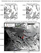 Bevingen gelokaliseerd in Kongsfjord Spitsbergen
